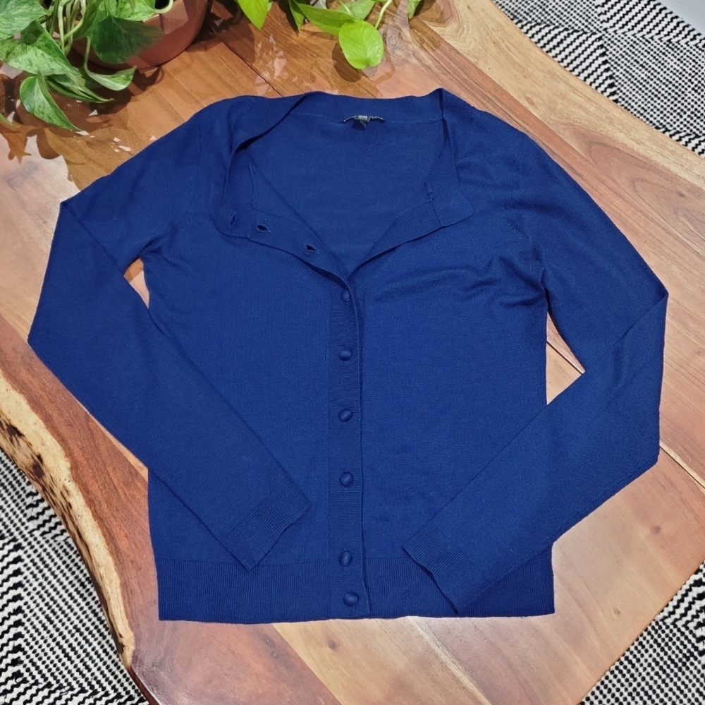 Vintage Jacob Royal Blue Passementerie Scoop Neck Cardigan